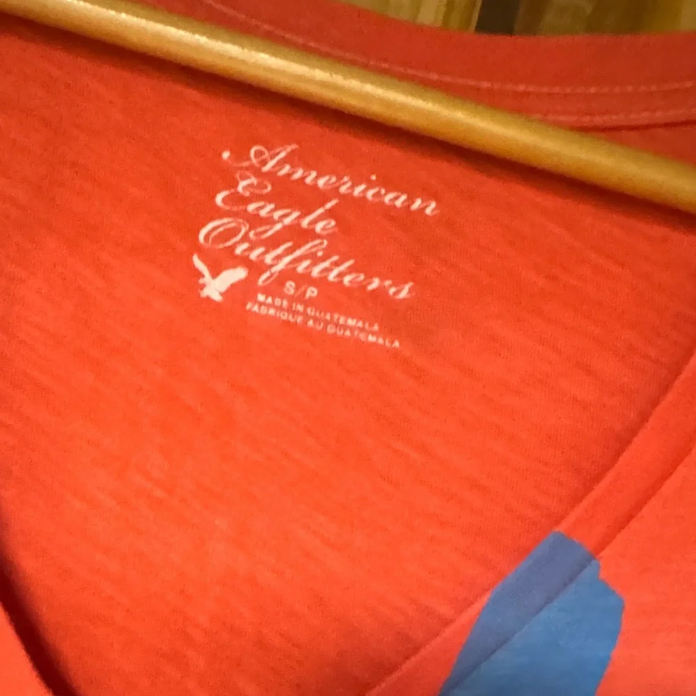 American Eagle Outfitters Red Tee with Blue and White Accents - Picture 2 of 4